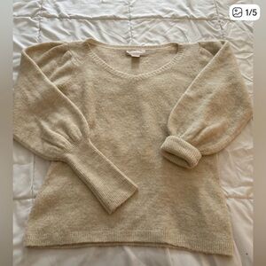 Rachel Parcel V- Neck Cream Sweater- Like New